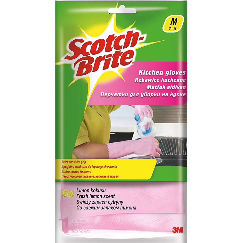 Manusi menaj SCOTCH-BRITE MMMN1400, latex, marimea M