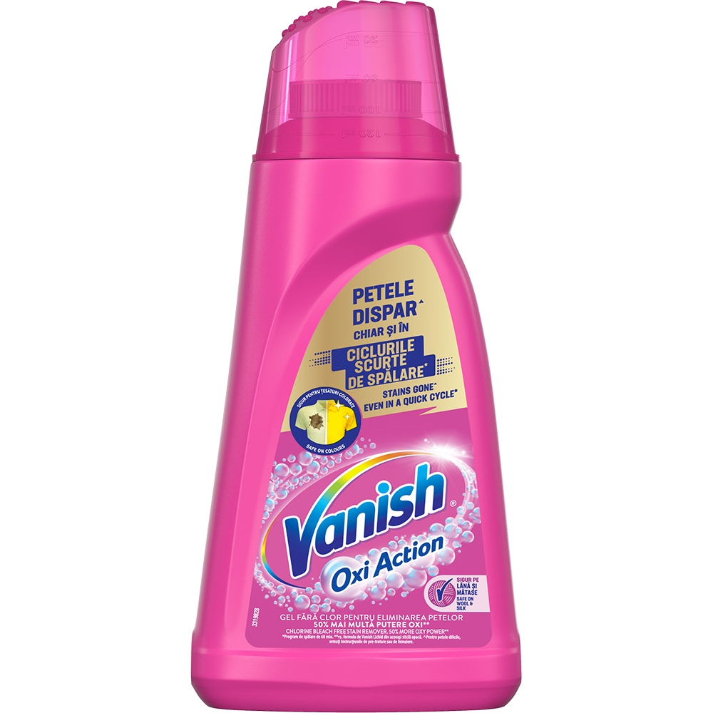 Solutie pentru indepartarea petelor pentru haine colorate VANISH Oxi Action, 1L
