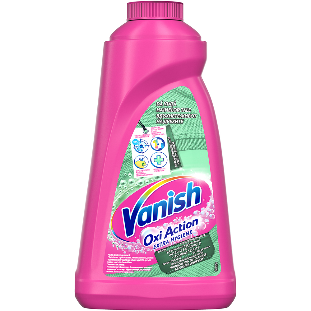 Solutie pentru indepartarea petelor VANISH Extra Hygiene, 940 ml