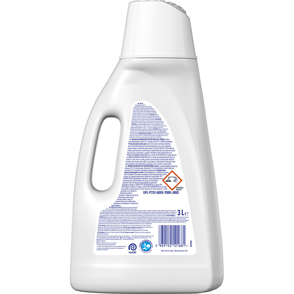 Solutie pentru indepartarea petelor VANISH White, 3L