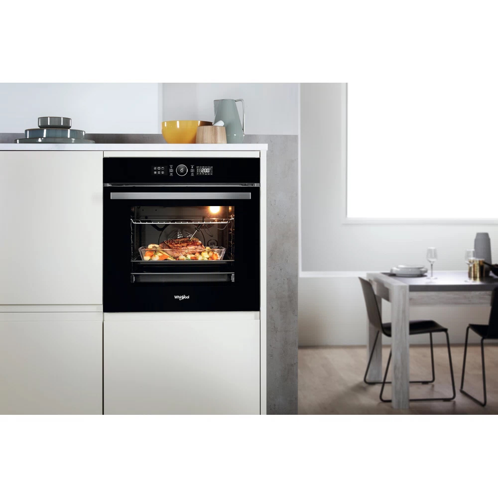 Cuptor incorporabil WHIRLPOOL AKZ9 9481 SP NB, Electric, Autocuratare pirolitica, 73 l, Clasa A+, 6th Sense, negru