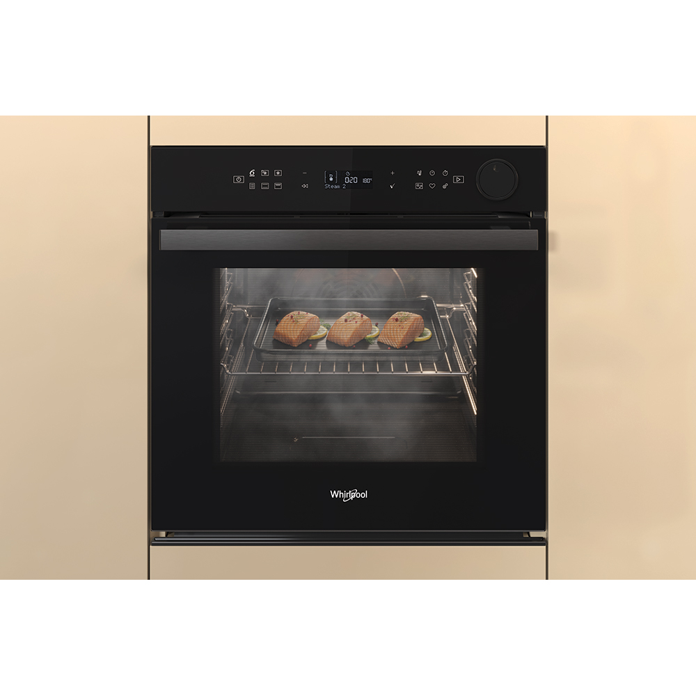 Cuptor incorporabil WHIRLPOOL AKZ9S 8270 FB, Electric, Autocuratare pirolitica + hidrolitica, 73 l, Clasa A+, 6th Sense, negru