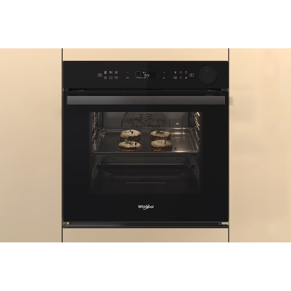 Cuptor incorporabil WHIRLPOOL AKZ9S 8270 FB, Electric, Autocuratare pirolitica + hidrolitica, 73 l, Clasa A+, 6th Sense, negru