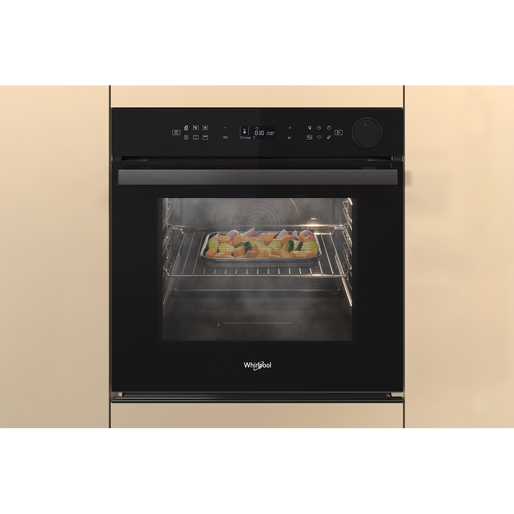 Cuptor incorporabil WHIRLPOOL AKZ9S 8270 FB, Electric, Autocuratare pirolitica + hidrolitica, 73 l, Clasa A+, 6th Sense, negru