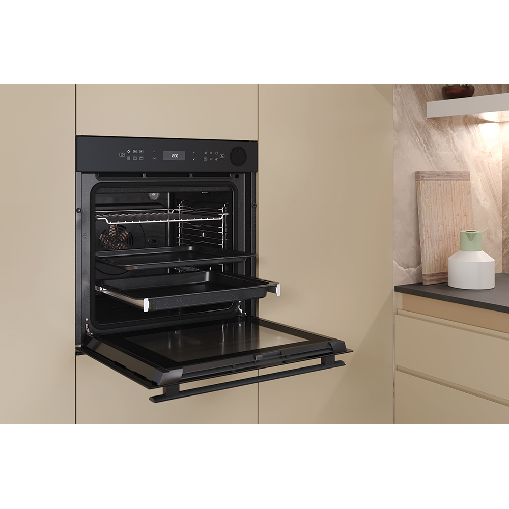 Cuptor incorporabil WHIRLPOOL AKZ9S 8270 FB, Electric, Autocuratare pirolitica + hidrolitica, 73 l, Clasa A+, 6th Sense, negru