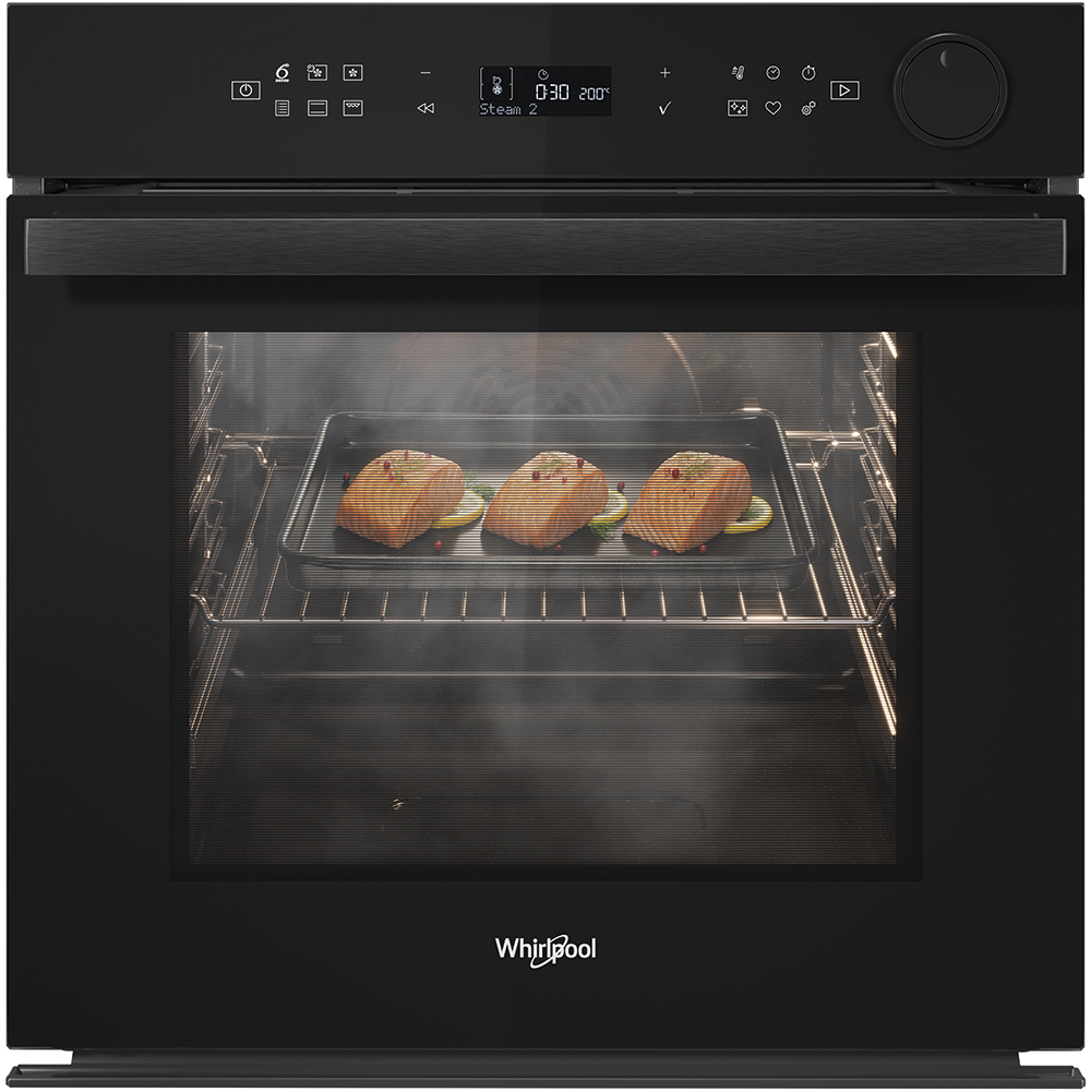 Cuptor incorporabil WHIRLPOOL AKZ9S 8270 FB, Electric, Autocuratare pirolitica + hidrolitica, 73 l, Clasa A+, 6th Sense, negru