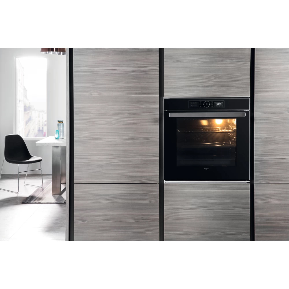 Cuptor incorporabil WHIRLPOOL AKZM 8480 NB, Electric, Autocuratare pirolitica, 73 l, Clasa A+, 6th Sense, negru
