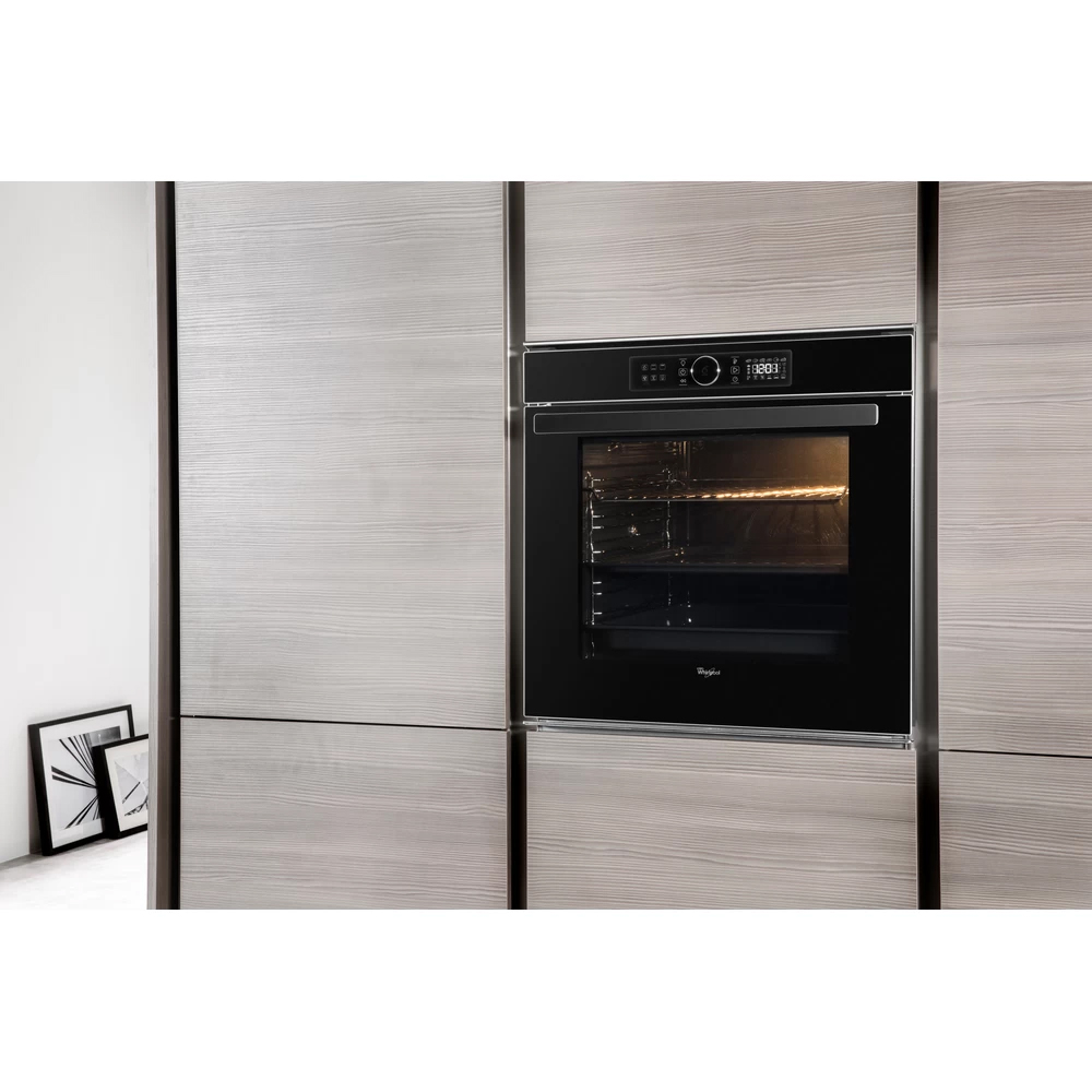 Cuptor incorporabil WHIRLPOOL AKZM 8480 NB, Electric, Autocuratare pirolitica, 73 l, Clasa A+, 6th Sense, negru