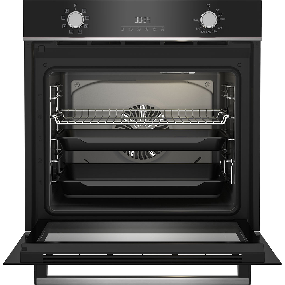 Cuptor incorporabil BEKO BBIM13300XM, Electric, Autocuratare SteamShine, 72 l, Clasa A, negru
