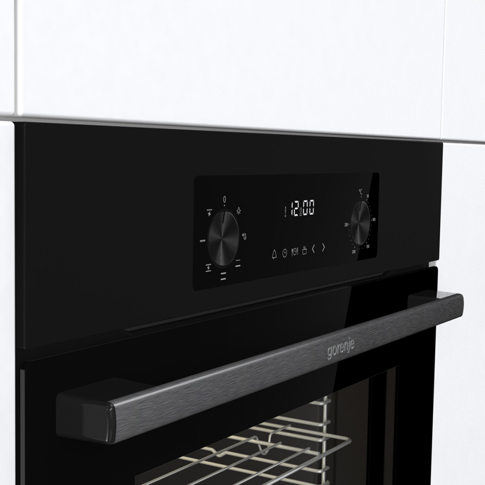 Cuptor incorporabil GORENJE BO6635E01B, Electric, Autocuratare AquaClean, 61 l, Clasa A, negru