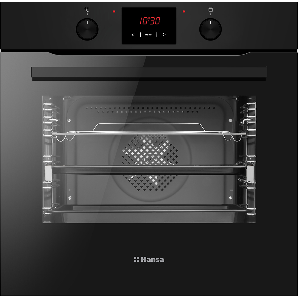 Cuptor incorporabil HANSA BOES68421, Electric, Autocuratare catalitica, 77 litri, Clasa A, negru