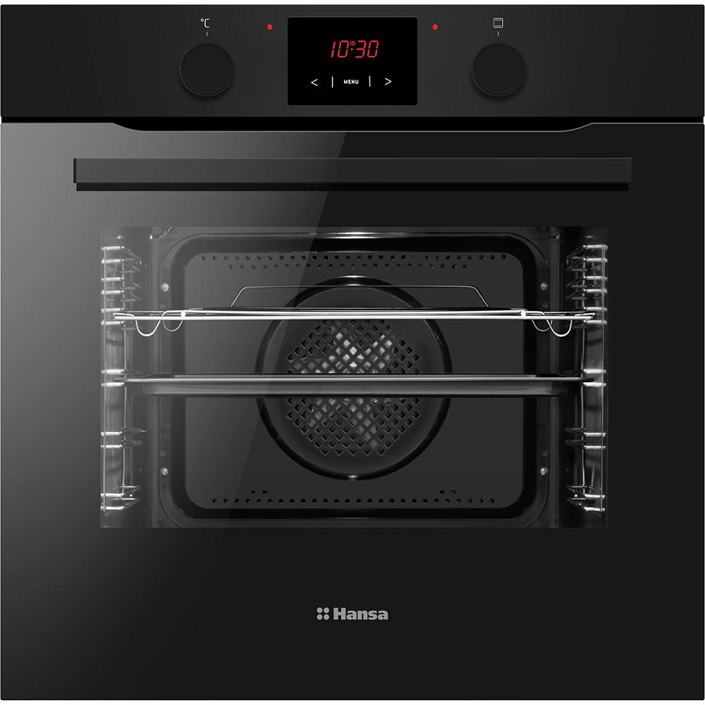 Cuptor incorporabil HANSA BOES68431, Electric, Autocuratare Steam Cleaning, 77 litri, Clasa A, negru