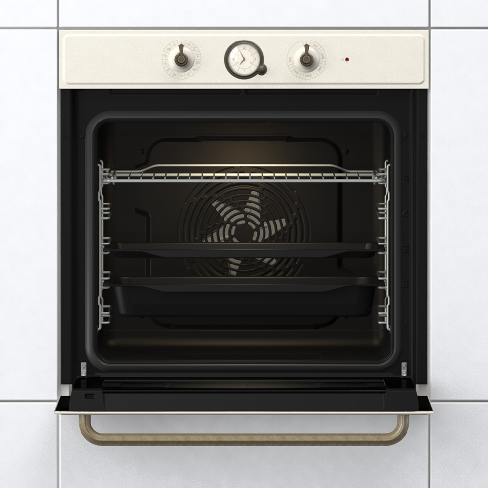 Cuptor incorporabil GORENJE BOS67371CLI, Electric, Autocuratare AquaClean, 77 l, Clasa A, bej