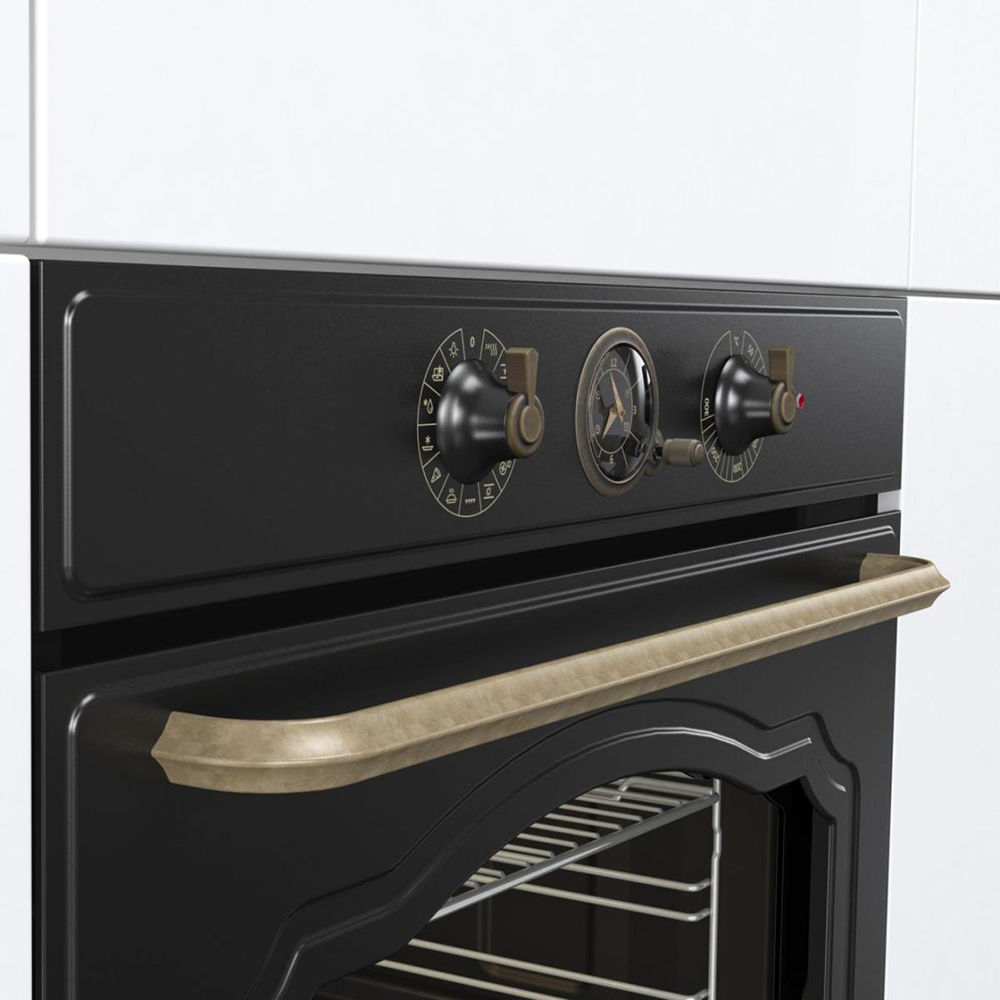 Cuptor incorporabil GORENJE BOS67372CLB, Electric, Autocuratare AquaClean, 77 l, Clasa A, negru