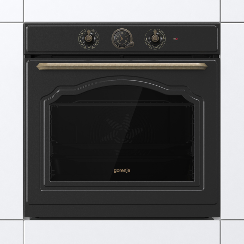 Cuptor incorporabil GORENJE BOS67372CLB, Electric, Autocuratare AquaClean, 77 l, Clasa A, negru
