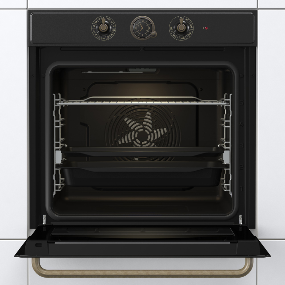 Cuptor incorporabil GORENJE BOS67372CLB, Electric, Autocuratare AquaClean, 77 l, Clasa A, negru