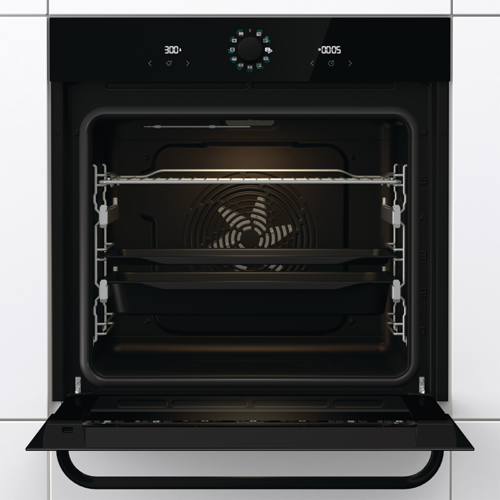 Cuptor incorporabil GORENJE BOS6737SYB, Electric, Autocuratare AquaClean, 77 l, Clasa A, negru