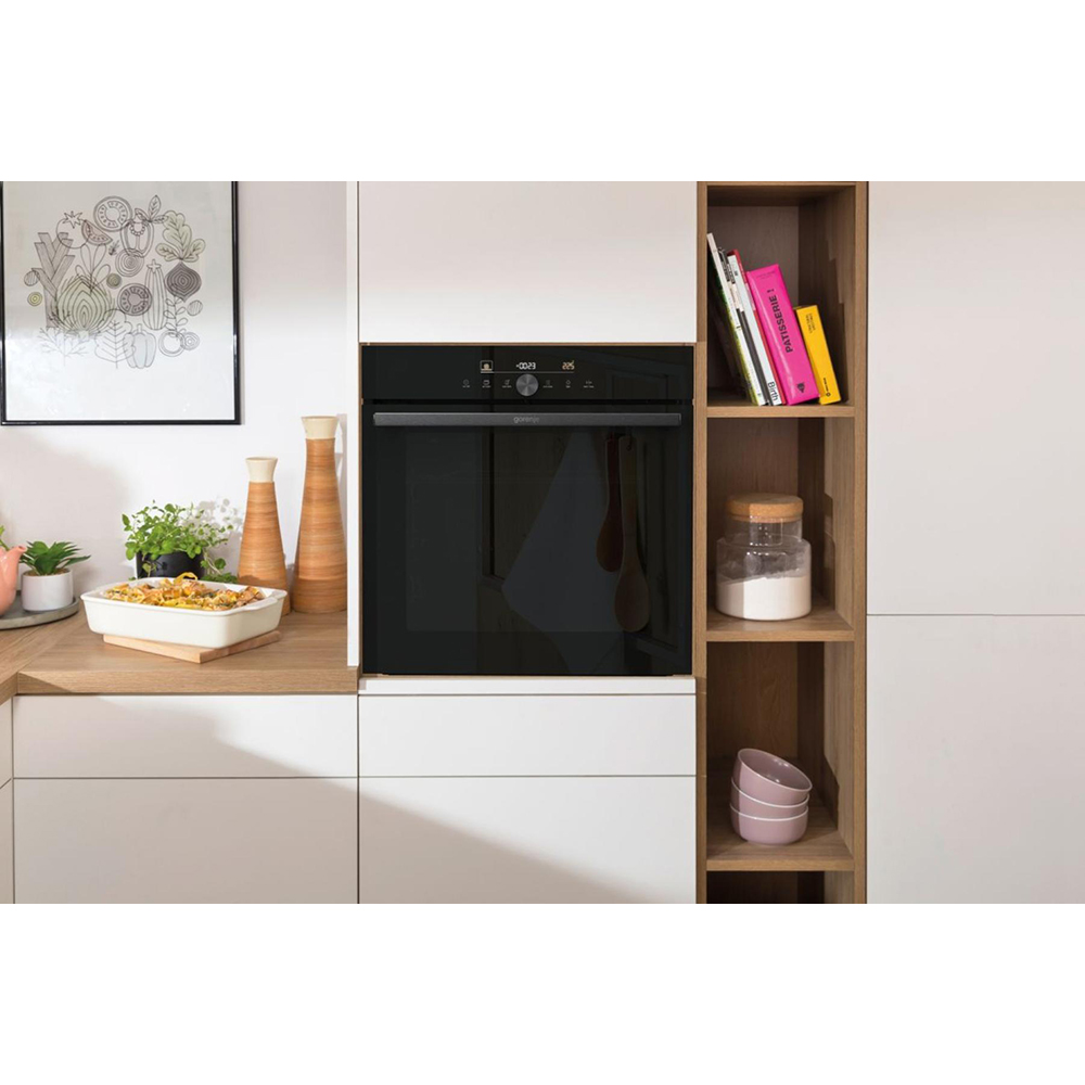 Cuptor incorporabil GORENJE BOS6747A05DG, Electric, Autocuratare AquaClean, 77 l, Clasa A+, negru