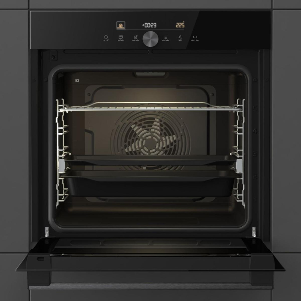 Cuptor incorporabil GORENJE BOS6747A05DG, Electric, Autocuratare AquaClean, 77 l, Clasa A+, negru
