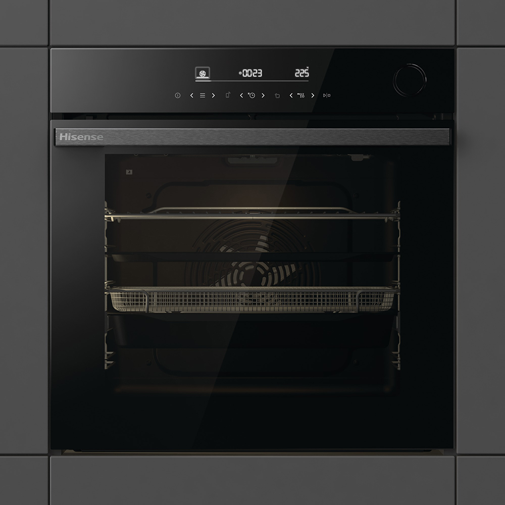 Cuptor incorporabil HISENSE BSA66346PBGWIFI, Electric, Gatire cu abur, Autocuratare pirolitica, 77 l, Clasa A+, Wi-Fi, negru