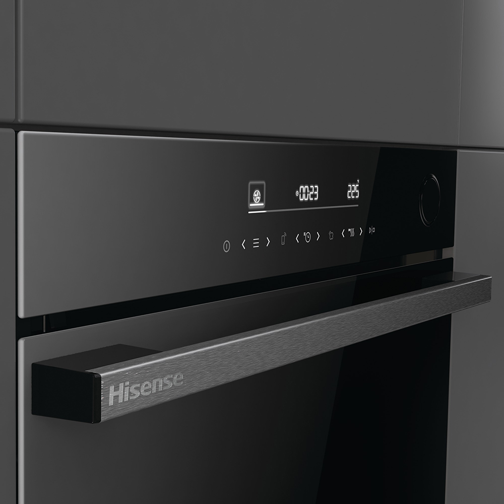Cuptor incorporabil HISENSE BSA66346PBGWIFI, Electric, Gatire cu abur, Autocuratare pirolitica, 77 l, Clasa A+, Wi-Fi, negru