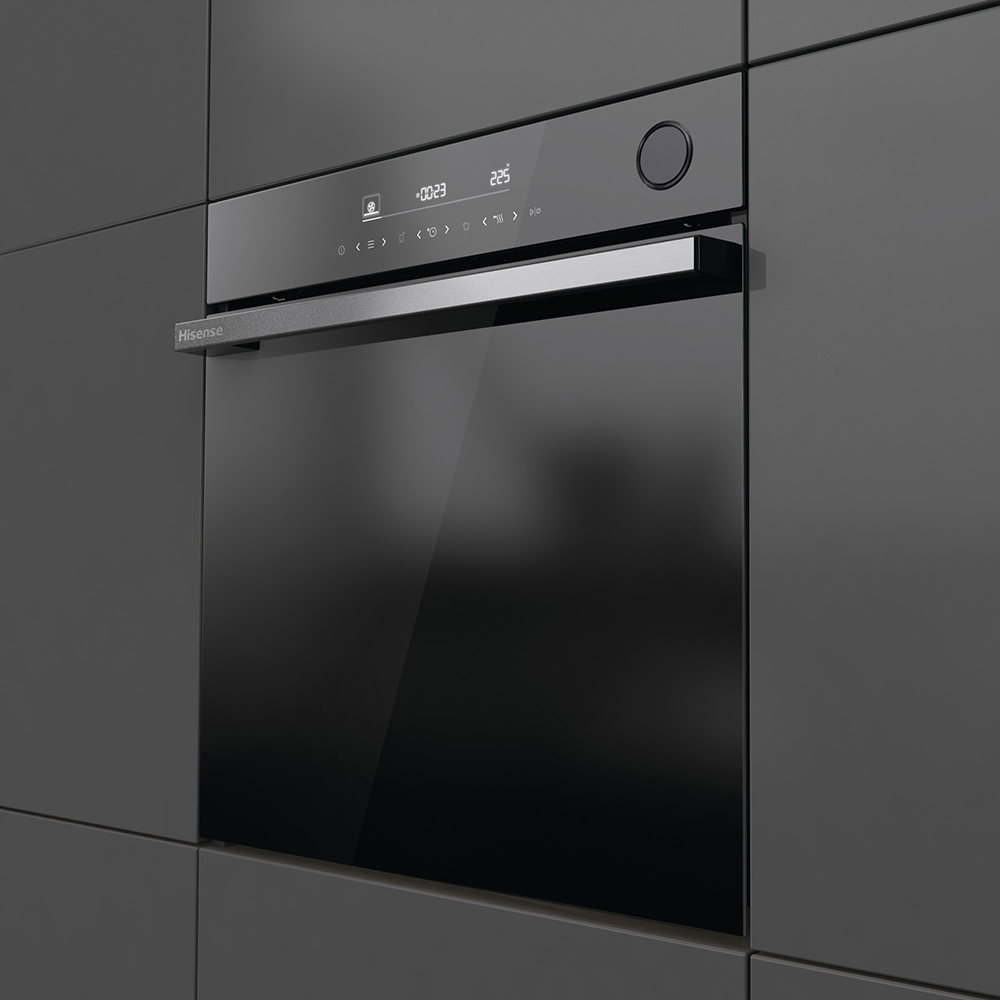 Cuptor incorporabil HISENSE BSA66346PBGWIFI, Electric, Gatire cu abur, Autocuratare pirolitica, 77 l, Clasa A+, Wi-Fi, negru