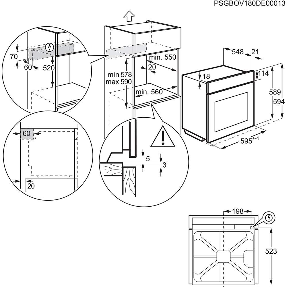 Cuptor incorporabil ELECTROLUX EOD5C70X, Electric, Autocuratare catalitica, 72 l, Clasa A, negru