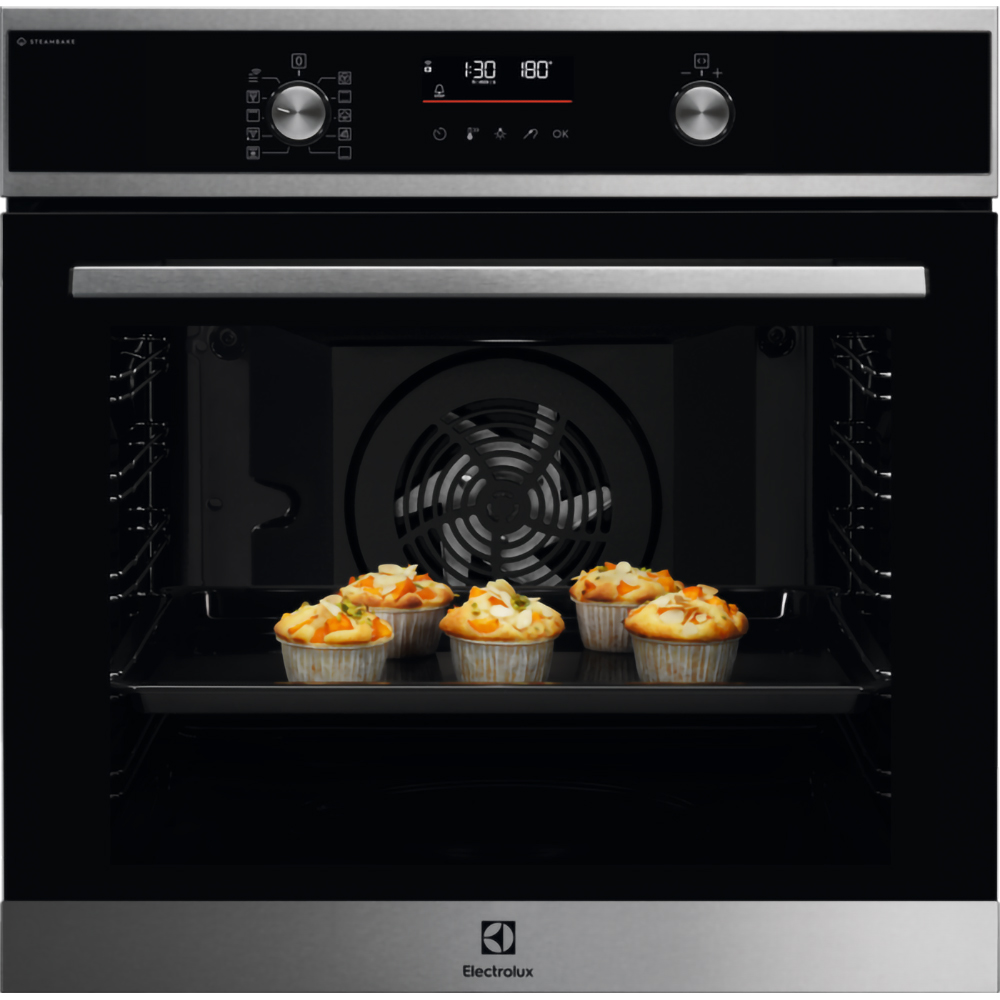 Cuptor incorporabil ELECTROLUX EOD6P77WX, Electric, Gatire cu abur, Autocuratare pirolitica, 72 l, Clasa A+, negru-inox