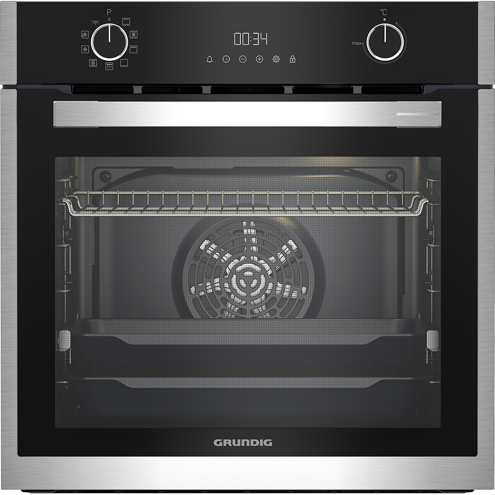 Cuptor incorporabil GRUNDIG GEBM19300BMP, Electric, Autocuratare pirolitica, 72 l, Clasa A+, inox antiamprenta
