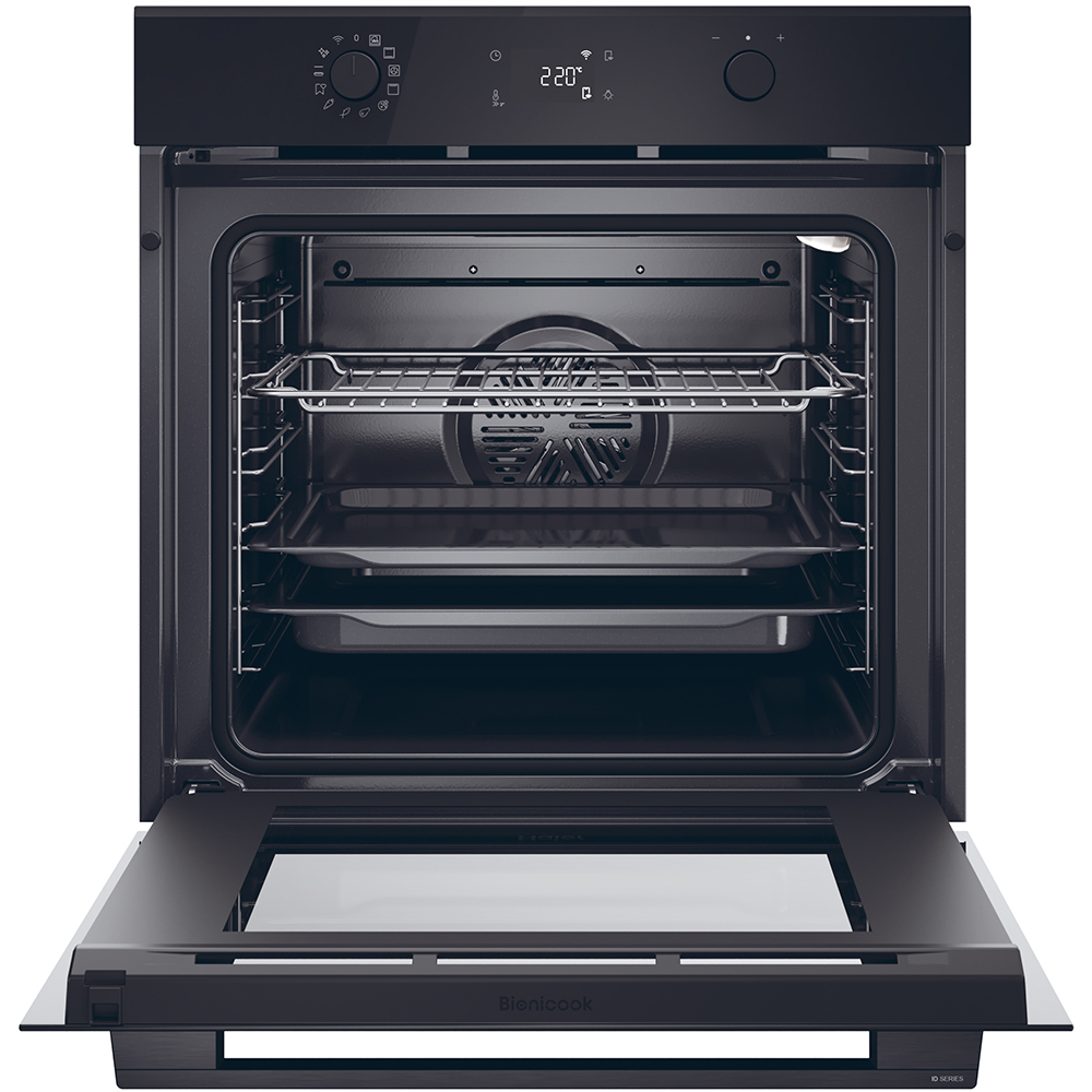 Cuptor incorporabil HAIER H6 ID23B3HTB, Electric, Autocuratare hidrolitica, 78 l, Clasa A++, Wi-Fi, negru