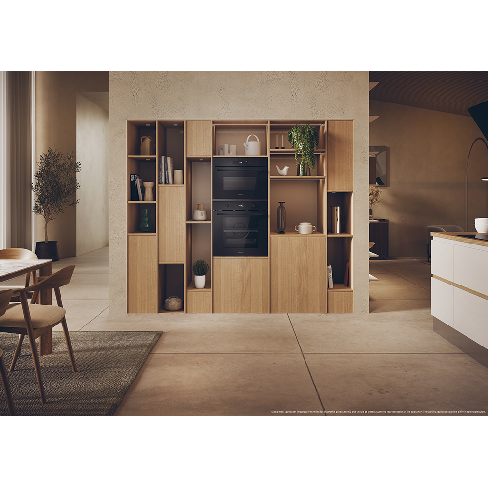 Cuptor incorporabil HAIER H6 ID23B3HTB, Electric, Autocuratare hidrolitica, 78 l, Clasa A++, Wi-Fi, negru