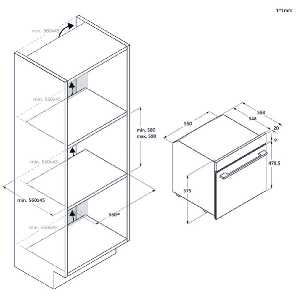 Cuptor incorporabil HAIER H6 ID23B3HTB, Electric, Autocuratare hidrolitica, 78 l, Clasa A++, Wi-Fi, negru