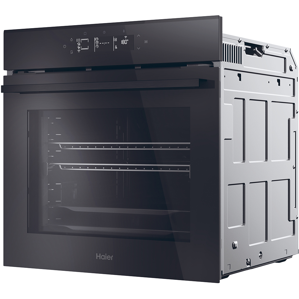 Cuptor incorporabil HAIER H6 ID46G3YTB, Electric, Autocuratare pirolitica si hidrolitica, 78 l, Clasa A++, Wi-Fi, negru