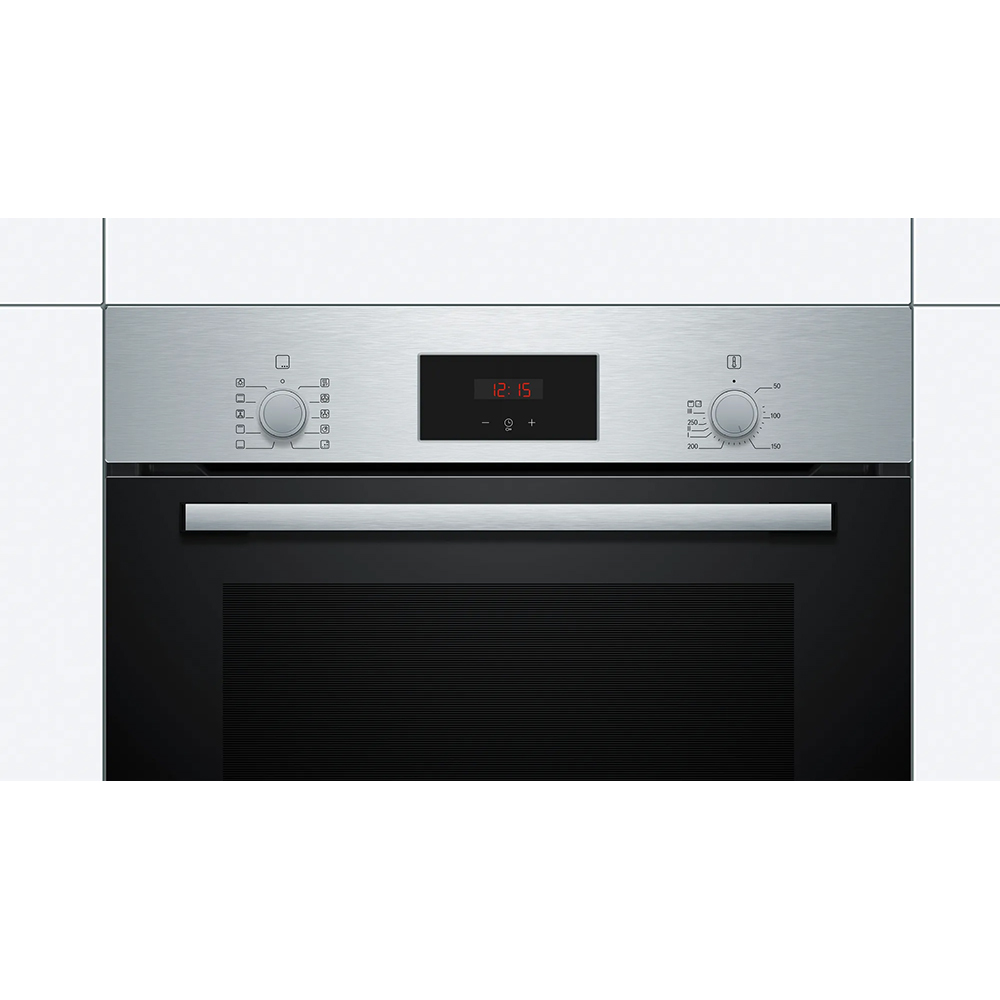 Cuptor incorporabil BOSCH HBF154BS0, Electric, Autocuratare EcoClean, 66 l, Clasa A, inox