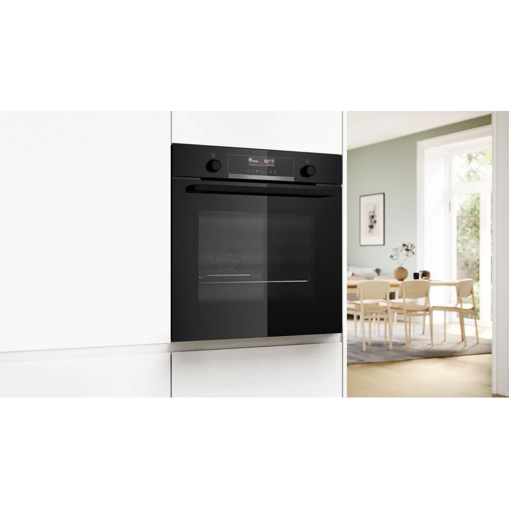 Cuptor incorporabil BOSCH HBG539EB3, Electric, Autocuratare EcoClean, 71 l, Clasa A+, negru