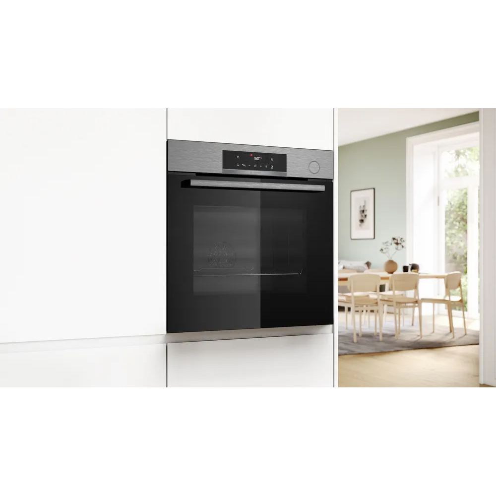 Cuptor incorporabil BOSCH HRG532BS3, Electric, Gatire cu abur, Autocuratare EcoClean, 71 l, Clasa A+, inox