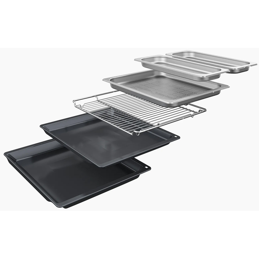 Cuptor incorporabil BOSCH HSG7584B1, Electric, Gatire cu abur, Autocuratare EcoClean, 71 l, Clasa A+, negru