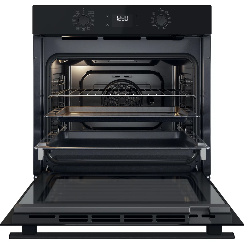 Cuptor incorporabil WHIRLPOOL OMR58HU1B, Electric, Autocuratare hidrolitica, 71 l, Clasa A+, negru