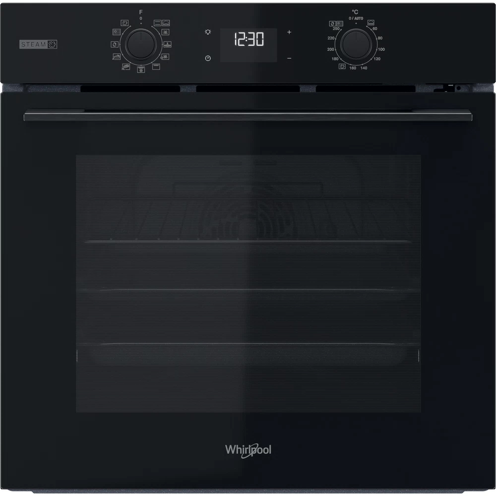 Cuptor incorporabil WHIRLPOOL OMSK58RU1SB, Electric, Gatire cu abur, Autocuratare pirolitica, 71 l, Clasa A+, negru