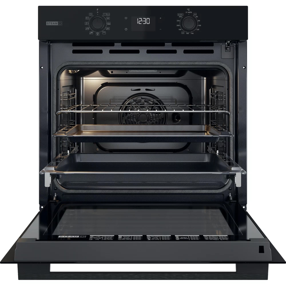 Cuptor incorporabil WHIRLPOOL OMSK58RU1SB, Electric, Gatire cu abur, Autocuratare pirolitica, 71 l, Clasa A+, negru