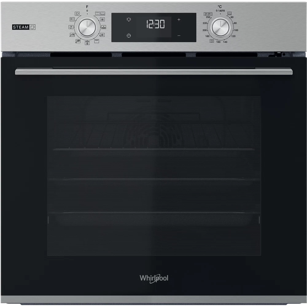 Cuptor incorporabil WHIRLPOOL OMSK58RU1SX, Electric, Gatire cu abur, Autocuratare pirolitica, 71 l, Clasa A+, inox