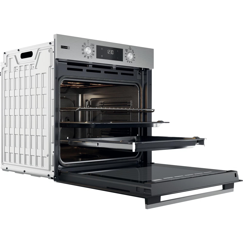 Cuptor incorporabil WHIRLPOOL OMSK58RU1SX, Electric, Gatire cu abur, Autocuratare pirolitica, 71 l, Clasa A+, inox