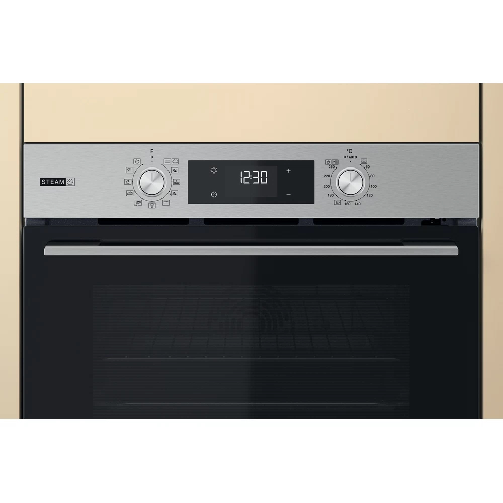 Cuptor incorporabil WHIRLPOOL OMSK58RU1SX, Electric, Gatire cu abur, Autocuratare pirolitica, 71 l, Clasa A+, inox