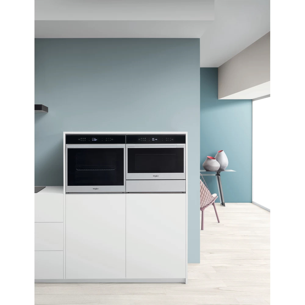 Cuptor incorporabil WHIRLPOOL W7 OM4 4S1 P BL, Electric, Autocuratare pirolitica, 73l, Clasa A+, 6th Sense, negru