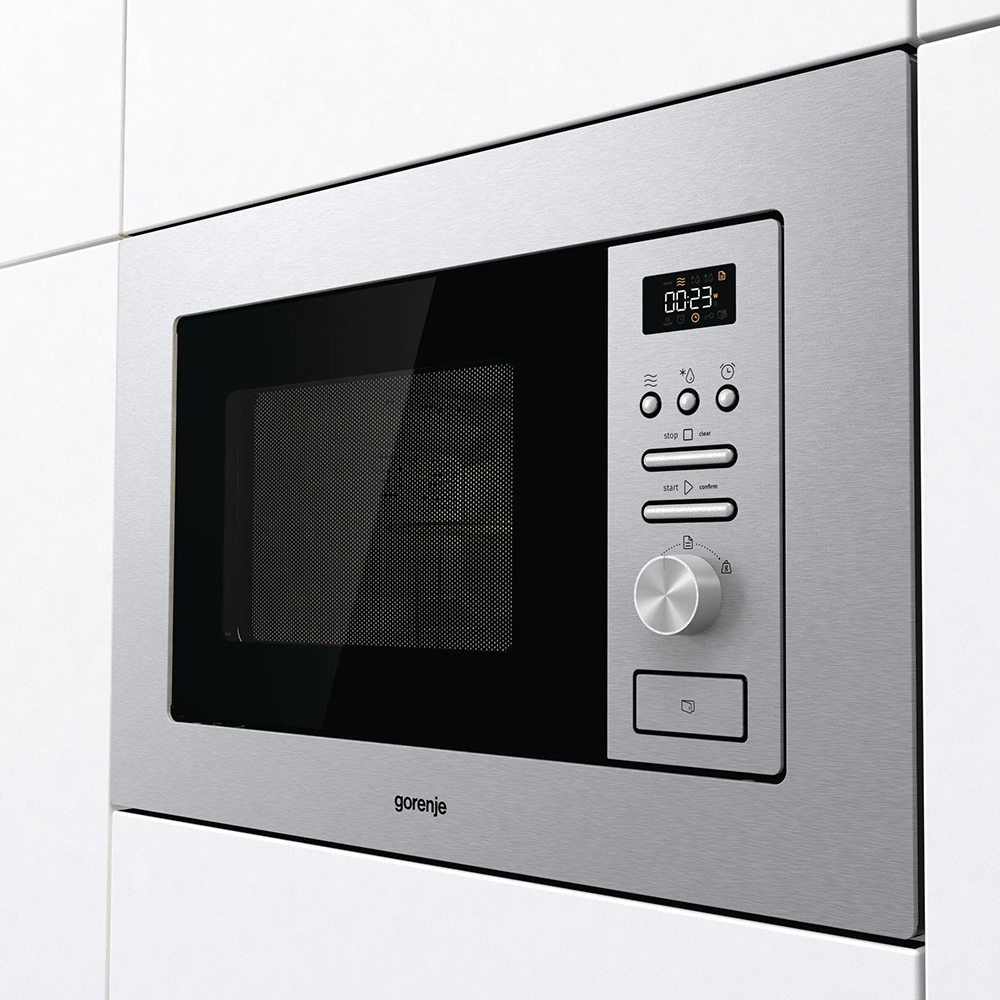 Cuptor cu microunde incorporabil GORENJE BM201AG1X, 20l, 800 W, grill, inox