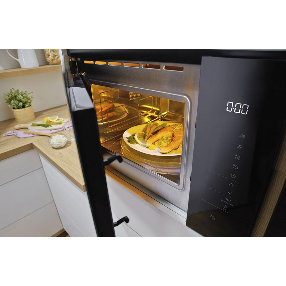 Cuptor cu microunde incorporabil GORENJE BMI251SG3BG, 25l, 900W, Grill, negru