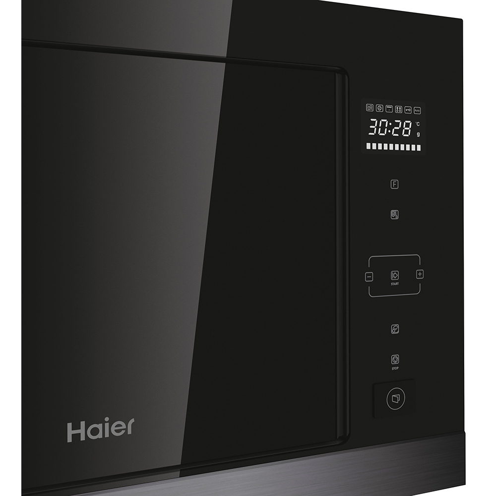Cuptor cu microunde incorporabil HAIER HOR38G5FT, 28l, 900W, Grill, negru