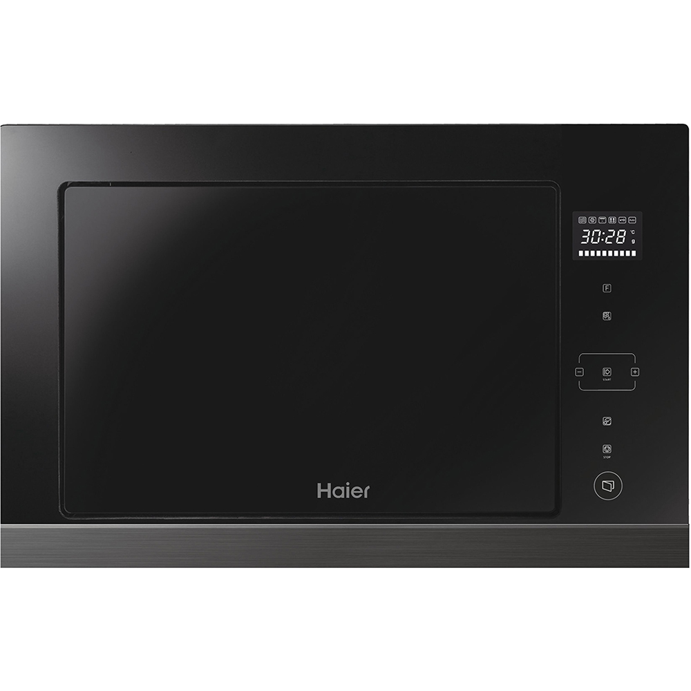 Cuptor cu microunde incorporabil HAIER HOR38G5FT, 28l, 900W, Grill, negru