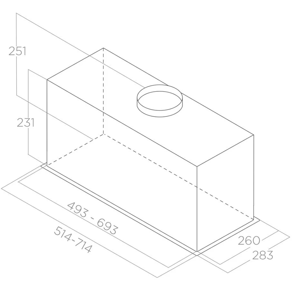 Hota incorporabila ELICA CT23 S IX/A/52, 1 motor, 540 m3/h, L 52 cm, inox