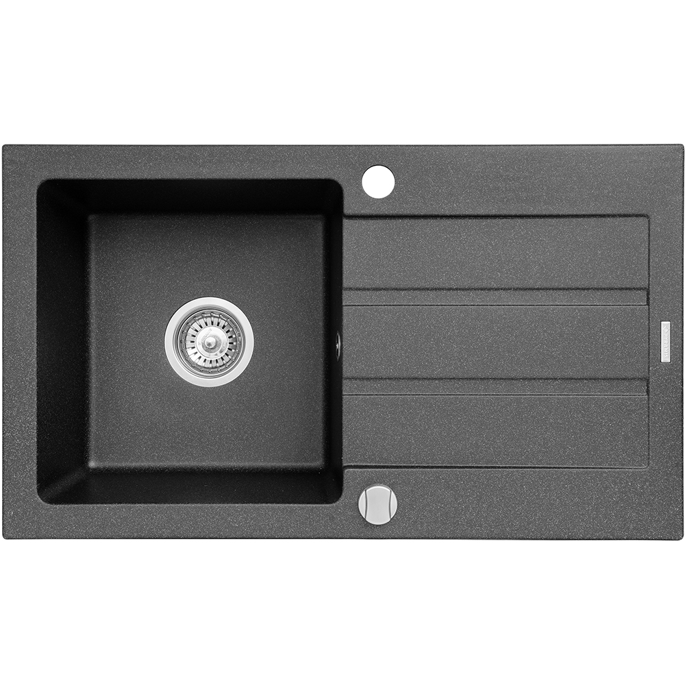 Pachet chiuveta PYRAMIS Altexia Eco Smart, 1 cuva, picurator reversibil, compozit granit + baterie, negru
